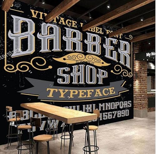 3D-Tapete Friseur-Themenelemente für die Wand des Friseursalons Wohnzimmer Wandtapete*300cmx210cm(118.1x82.7inch) von VYATIRANG