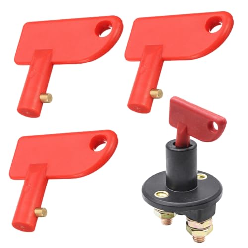 VYIBPDY Batterietrennschalter,Battery Main Switch Replacement Key, Main Switch NATO Bone Key ABS Plastic, Isolator Switch Universal Key, Battery Switch Boat Switch Key von VYIBPDY