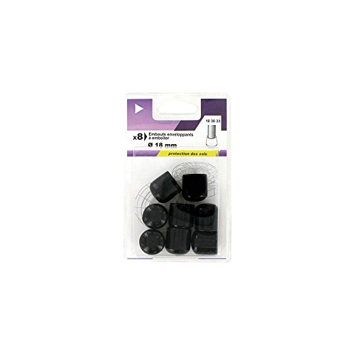 VYNEX Endkappe aus schwarzem Kunststoff, Durchmesser: 18 mm, 8 Stück, Unbekannt, one Size VYNEX Endkappe aus schwarzem Kunststoff, Durchmesser: 18 mm, 8 Stück, Unbekannt, one Size von VYNEX
