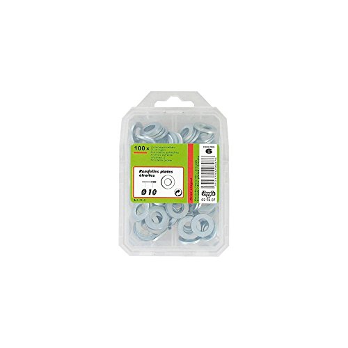 VYNEX Schmale Unterlegscheibe, D: 10 mm, 100 Stück, grau, one Size von VYNEX