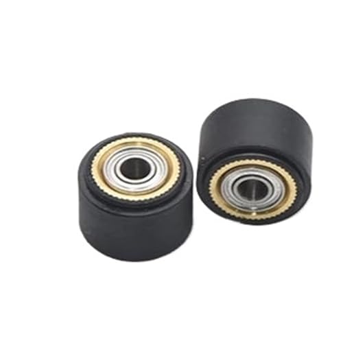 VYUHAksZ 3 x Andruckrolle, Druckrad, Rolle, for mimaki, for Roland, for camm, for graphtec, CE5000, 120, for liyu, Schneideplotter, Vinylschneider, Zufuhr, Gummi, Kupfer.(4x10x14mm) von VYUHAksZ
