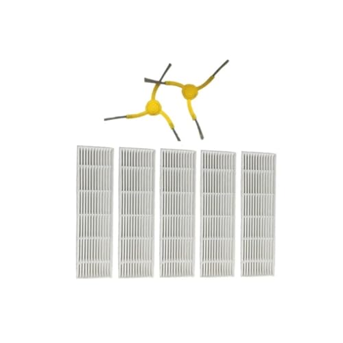 VYUHAksZ 5X HEPA-Filter 2X Seitenbürste for dibea D500 D500A Pro D500A Turbo D500B Roboter-Staubsauger Ersatzteile Ersatzbürsten von VYUHAksZ