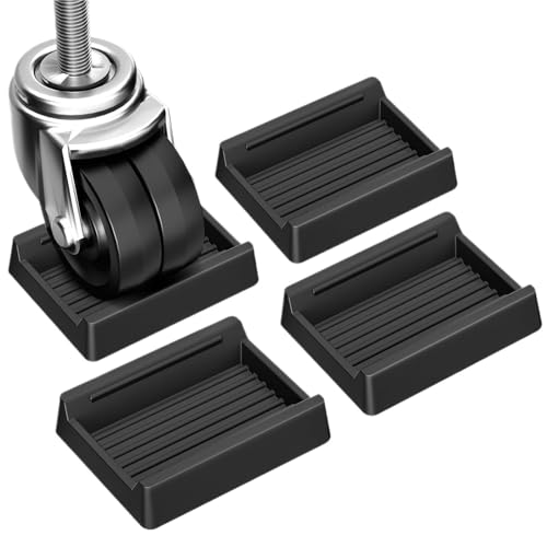VYUHAksZ Bürostuhl-Radstopper, Möbelrollenbecher, Hartholzbodenschutz, Anti-Vibrations-Pad, Stuhlrollenfüße, Anti-Rutsch-Matte von VYUHAksZ