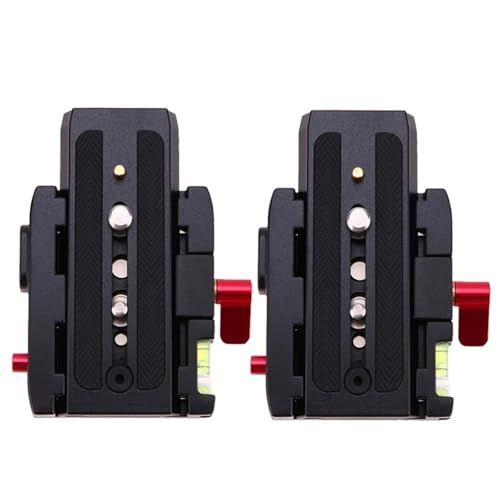 VYUHAksZ for Manfrotto Platte Klemme Slide-in Schnell Release Platte Mit Klemm Basis for Manfrotto 577/501/ 504/701 HDV Kamera Käfig Stativ(2 PCS) von VYUHAksZ