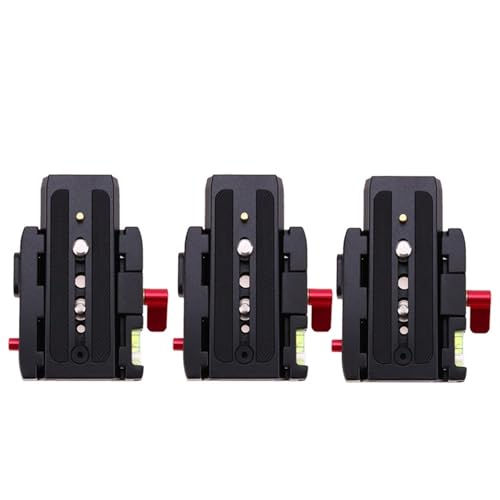 VYUHAksZ for Manfrotto Platte Klemme Slide-in Schnell Release Platte Mit Klemm Basis for Manfrotto 577/501/ 504/701 HDV Kamera Käfig Stativ(3 PCS) von VYUHAksZ