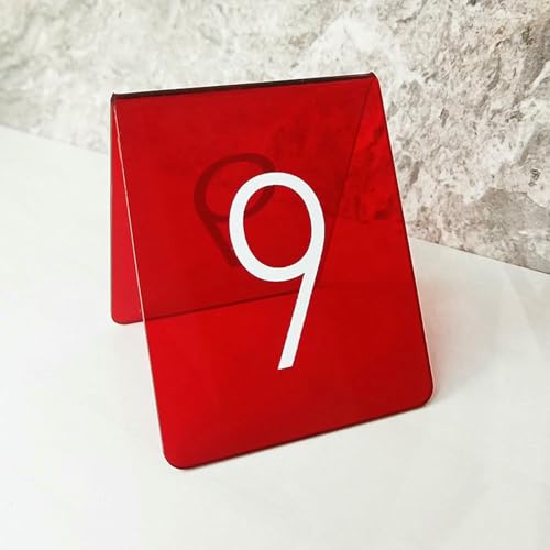 1-10 Acrylnummer Zelttischnummer Für Restaurants Cafes Bars, Zeltstil-Tischschilder, Set Mit 5 Farbenfrohen Schildern Des Panel-Schreibtischs, Am Besten Für Rustikale Empfänge von VYUJHNBG