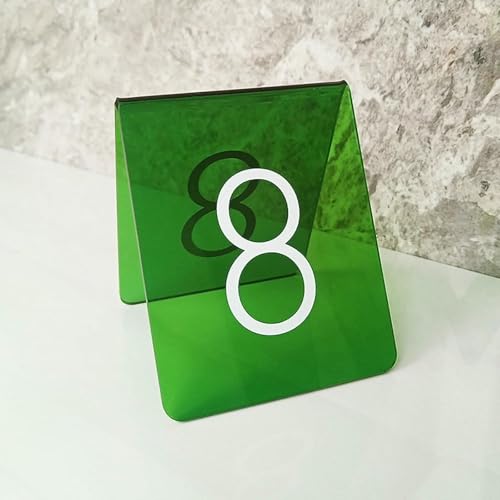 1-10 Acrylnummer Zelttischnummer Für Restaurants Cafes Bars, Zeltstil-Tischschilder, Set Mit 5 Farbenfrohen Schildern Des Panel-Schreibtischs, Am Besten Für Rustikale Empfänge von VYUJHNBG