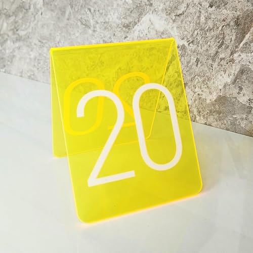 1-10 Acrylnummer Zelttischnummer Für Restaurants Cafes Bars, Zeltstil-Tischschilder, Set Mit 5 Farbenfrohen Schildern Des Panel-Schreibtischs, Am Besten Für Rustikale Empfänge von VYUJHNBG