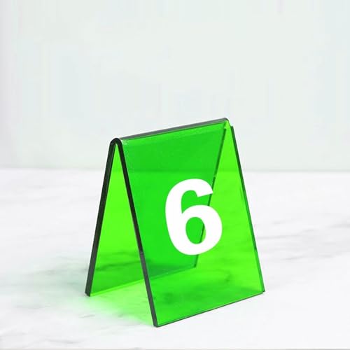 10 PCs Acrylzeltstil-Tabellennummern, Acryl-Tabletop-Zeichenanzahlsnummer Name Text-Tag-Bestellkartenanpassung Foodservice Restaurant Reserviertes Tabelle Doppelseitiges Acrylzeltzeichen von VYUJHNBG