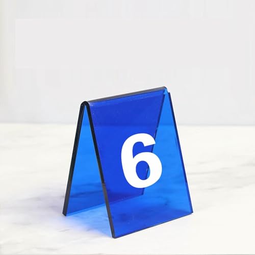 10 PCs Acrylzeltstil-Tabellennummern, Acryl-Tabletop-Zeichenanzahlsnummer Name Text-Tag-Bestellkartenanpassung Foodservice Restaurant Reserviertes Tabelle Doppelseitiges Acrylzeltzeichen von VYUJHNBG