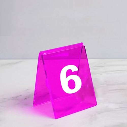 10 PCs Acrylzeltstil-Tabellennummern, Acryl-Tabletop-Zeichenanzahlsnummer Name Text-Tag-Bestellkartenanpassung Foodservice Restaurant Reserviertes Tabelle Doppelseitiges Acrylzeltzeichen von VYUJHNBG