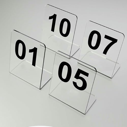 10 Stück Klare Acryl Tisch Nummern, 1-10 Tisch Nummer Karten, Hochzeitstisch Nummer Ständer, Restaurant Tisch Tisch Nummer Zeichen Für Empfänge, Bankette, Restaurants Und Hochzeit von VYUJHNBG