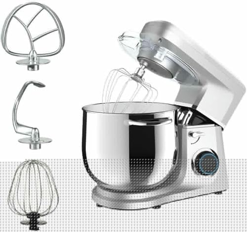 11L Stand Mixer Food Mixer Mit Rührer Teig Haken Ei Schläger 1700W Neigungskopf Teig Blender 6-Geschwindigkeit Verstellbare Multifunktion Kochmaschine Haushalt Desktop Ei Schläger Zum Backen von VYUJHNBG