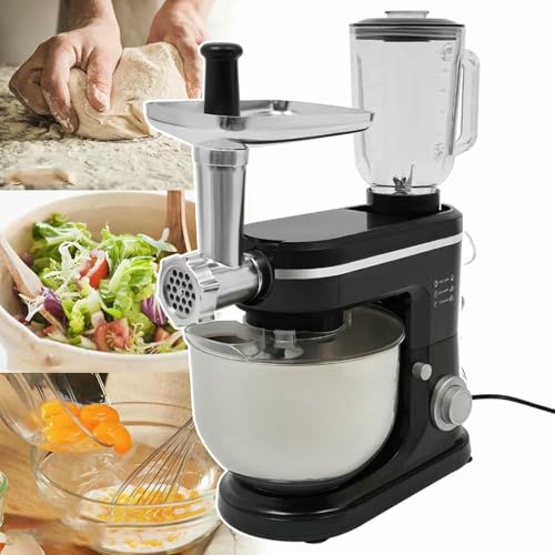 1500W Multifunktionaler Lebensmittelverarbeiter Mit 6L-Blender, Safter, Fleischmehler, Pastamaschine Für Effizientes Kochen Und Mischen von VYUJHNBG