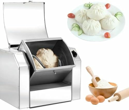750W/1500W Kommerzieller Teigmischer, Edelstahlmehlmischmaschine Für Die Herstellung Von Pasta-Pizza, 3kg, Mit Timing, 30/50kg/h Professionelle Teignätmaschine von VYUJHNBG