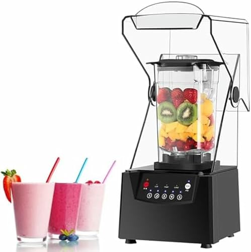 Commercial Silent Blender Mit Sound Gehäuse, 17000rpm Klinge Für Smoothies, Eisbrecher, 5 Presets, Selbstreinigend, Ideal Für Früchte Und Professionelle Verwendung von VYUJHNBG