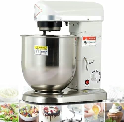 Commercial Stand Mixer, 500W Elektro Mit Beater, Teighaken, Edelstahl Zum Backen, Kochen von VYUJHNBG