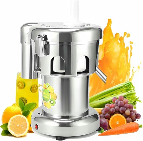Kommerzieller Saft -Extraktor, Hochleistungssaft, Aluminiumguss Und Edelstahl Konstruierte Zentrifugalsaft -Saft -Extraktor, Entsaftung Sowohl Obst Als Auch Gemüse von VYUJHNBG