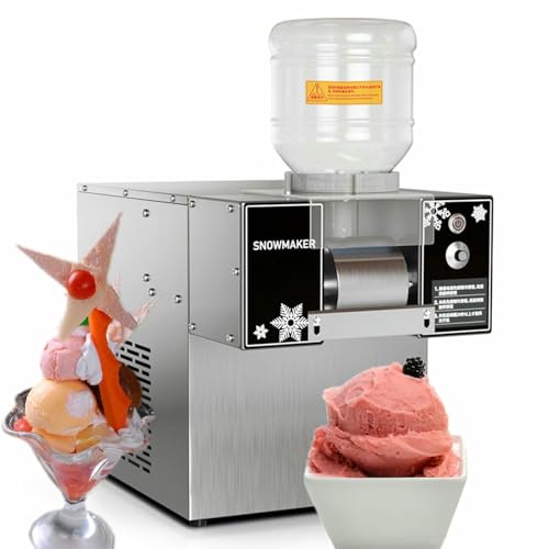 Snowflake Ice Machine Handelsfreie Edelstahl -Eishavermaschine Elektrischer Schneekegelhersteller, Geschwindigkeit Einstellbar, Eisausrüstung Dessert -Ladenausrüstung von VYUJHNBG