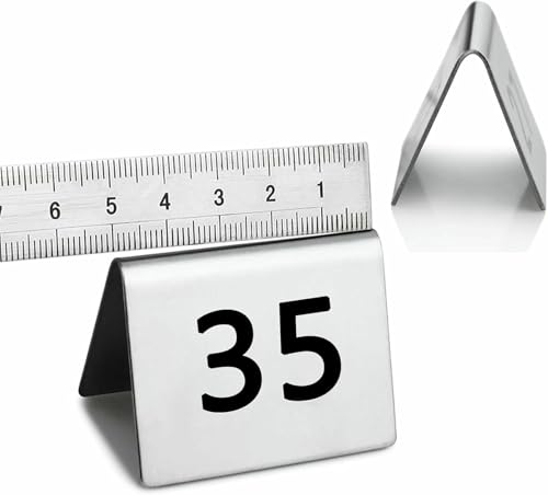 Tischnummern Set 1 Bis 25/1 Bis 50/1 Bis 100 Edelstahl Tischnummer Zeichen, Stapelbare Restaurant Zelt Stil Tischnummer Karten Für Flexible Hochzeit Restaurant Bars Cafe Zeichen von VYUJHNBG