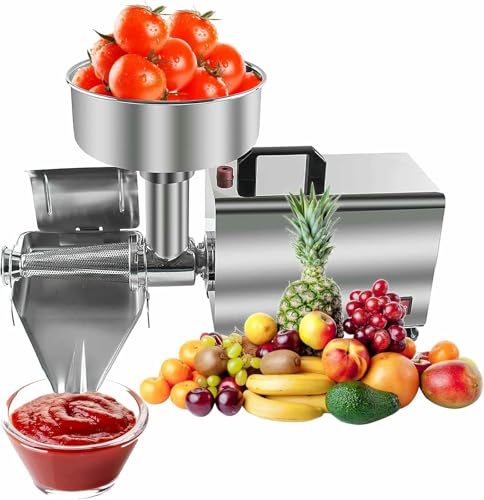 Tomatensieb, Kommerzieller Edelstahl-Lebensmittelsieb Und Saucemaschine, Elektrische Fruchtpressmarmelade Für Konservierte Tomatenpuree, Sauce Und Mehr von VYUJHNBG