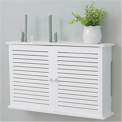 VYUJHNBG Dekorative WiFi Hider Wall Montiertes Kopfteilschelf Mit Aufbewahrungsbox Weißer Wandrouter VYUJHNBG Dekorative WiFi Hider Wall Montiertes Kopfteilschelf Mit Aufbewahrungsbox Weißer Wandrouter von VYUJHNBG