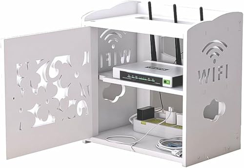 VYUJHNBG Schwimmendes Regal Mit Tür Für WiFi -Router -Modem -Kabel -Stecker -Kabel -Speicherbox Multi -Function -Speicher Rack VYUJHNBG Schwimmendes Regal Mit Tür Für WiFi -Router -Modem -Kabel -Stecker -Kabel -Speicherbox Multi -Function -Speicher Rack von VYUJHNBG