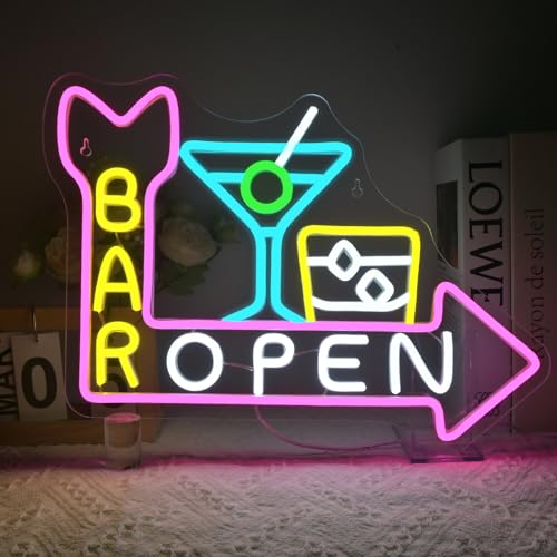 VYXIN Bar Open Neon Schild, Schild LED Wand Beer,Bar Leuchtreklame,Geöffnet Leuchtschild für Bier Bar Resturant Wohnzimmer Schlafzimmer Männerhöhle Party Home Dekor Store Geschenke VYXIN Bar Open Neon Schild, Schild LED Wand Beer,Bar Leuchtreklame,Geöffnet Leuchtschild für Bier Bar Resturant Wohnzimmer Schlafzimmer Männerhöhle Party Home Dekor Store Geschenke von VYXIN