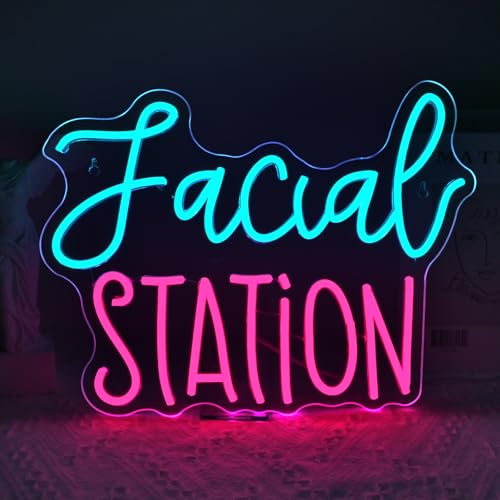 VYXIN Facial Station Neon Schild, Neon Sign LED Schild Wand Leuchtreklame,für Schönheitssalon,Spa-Center,Ausstellungs- und Veranstaltungsort,Die Dekoration Von Ladenschildern,Wandkunst,Geschenke VYXIN Facial Station Neon Schild, Neon Sign LED Schild Wand Leuchtreklame,für Schönheitssalon,Spa-Center,Ausstellungs- und Veranstaltungsort,Die Dekoration Von Ladenschildern,Wandkunst,Geschenke von VYXIN