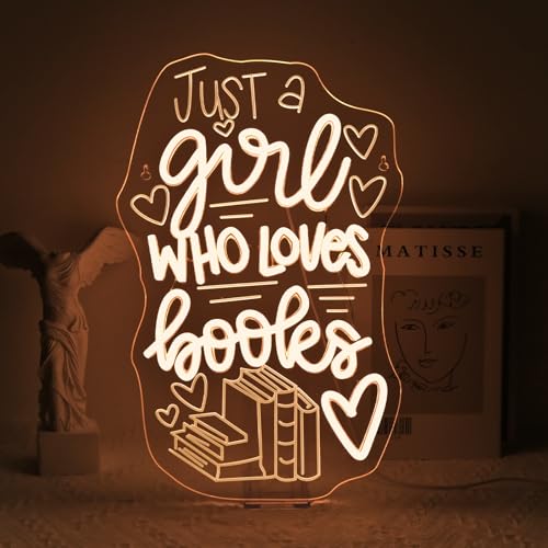 VYXIN Just a Girl Who Loves Books Neon Schild, Neon Sign LED Schild Wand Leuchtreklame für Bedroom Room Club Party Lichter Window Schlafzimmer Decor VYXIN Just a Girl Who Loves Books Neon Schild, Neon Sign LED Schild Wand Leuchtreklame für Bedroom Room Club Party Lichter Window Schlafzimmer Decor von VYXIN