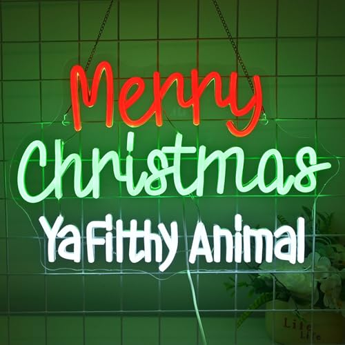 VYXIN Merry Christmas Neon-Schild Neonlicht für Wanddekoration, Neonlicht mit Schalter für Wanddekoration LED Neonlicht-Schild für Weihnachtsfeier Schlafzimmer Bar Pub Club Laden Dekoration Geschenk. VYXIN Merry Christmas Neon-Schild Neonlicht für Wanddekoration, Neonlicht mit Schalter für Wanddekoration LED Neonlicht-Schild für Weihnachtsfeier Schlafzimmer Bar Pub Club Laden Dekoration Geschenk. von VYXIN