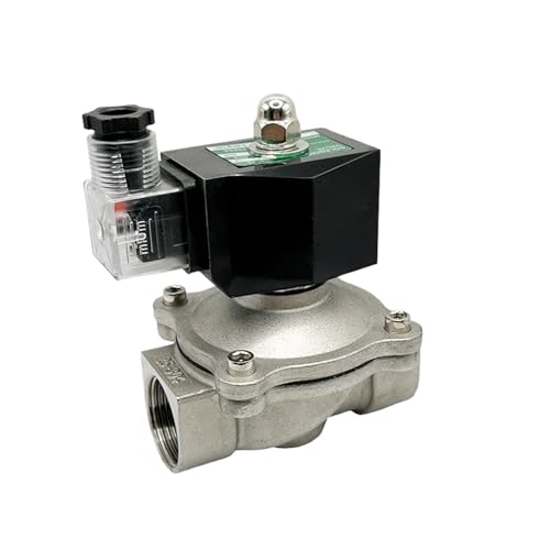 1/2 "3/4" 1 "2" normalerweise geschlossenes Magnetventil Wasser 24 V 230 V 24 V 12 V Edelstahl IP65 Spule Hochtemperatur(1",VITON-SEAL_110VAC) von VZETQAFA