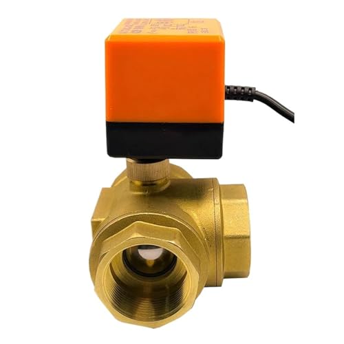 2 "3-Wege-Motorkugelhahn DN15 Dreidraht-Zweipunktsteuerung Messingkugelhahn 220 V 12 V 24 V(220VAC) von VZETQAFA