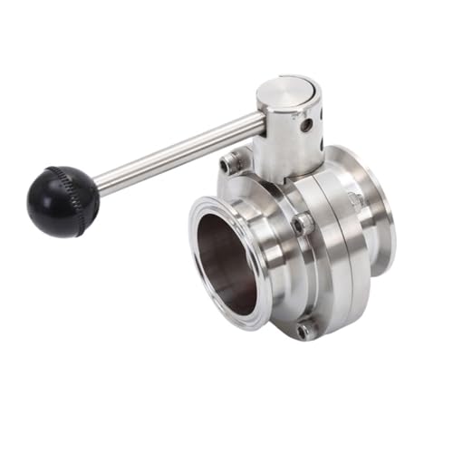 3/4 "1" 1-1/4 "1-1/2" 2 "3" Edelstahl SS304 Sanitär Tri Clamp Schmetterling ventil for Milch Produkt Selbstgebrautes Bier(102mm Ferrule 119) von VZETQAFA