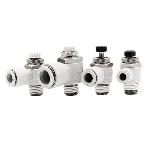 6PCS AS1201F/2201F/3201F-M5/01/02-04A/06A Zylinder Drossel Geschwindigkeit Control Pneumatische Stecker Auspuff/einlassdrossel Ventil(02-06S,Intake Control Valve) von VZJIUOJW