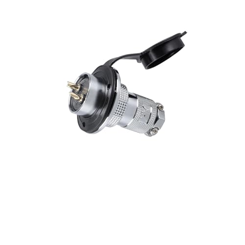 Luftfahrtstecker und -buchse, männlich, weiblich, GX12/16/20, M20, M25, M30, DF20/25/30, Rundflanschstecker for zuverlässige elektrische Verbindungen(Gx Df20silver Plated,100 SETS-7P) von VZJIUOJW