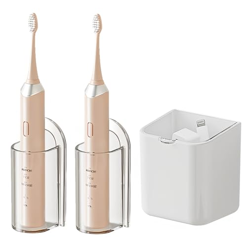 VZLYMTV Soporte Cepillo de Dientes Eléctrico 3 en 1 - Organizador de Pared Sin Perforación Con Estante de Almacenamiento y Drenaje Integrado，Compacto para Cepillos Dentales y Cargadore von VZLYMTV