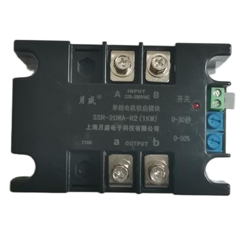 VZOZSHAWB Einphasige 220 V SSR-100WA-R2 (4 kW) 4 kW Softstarter-Modul-Lüfterpumpe (Color : SSR-100WA-R2(4KW)) von VZOZSHAWB