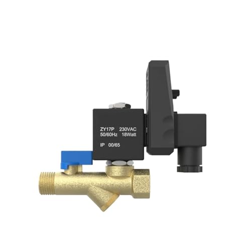 1 Stück 1/2" AC220V Elektronisches Ablassventil Zeitgesteuerter Luftkompressor-Gastank Automatisches 2-Wege-Durable-Ablassventil(One body AC110V) von VZQLV