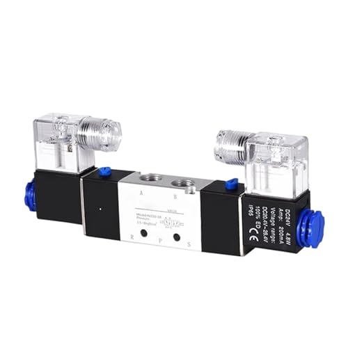 4V120-06 4V220-08 4V320-10 4V420-15 Pneumatische Magnetventile 5/2 Wegeventilanschluss Einzelspule DC24V AC220V(4V130C-06 DC24V) von VZQLV