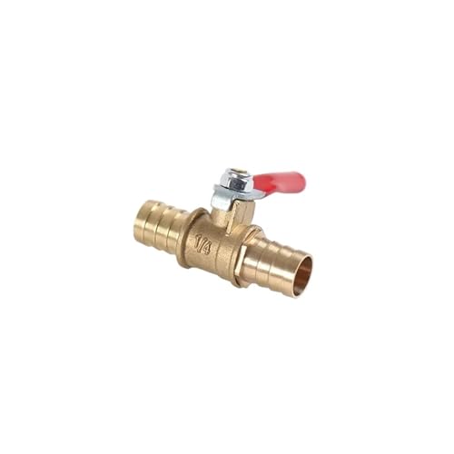 6mm 8mm 10mm12mm Kugelhahn-Absperrkugelhahn Schlauchanschluss Inline-Wasser-Öl-Luft-Gas-Kraftstoffleitung Kleines Messingkugelventil(12mm Barb) von VZQLV