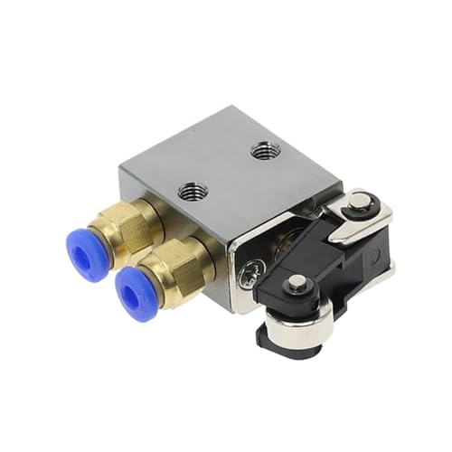 Mechanisches Ventil S3R-M5 Rollenhebel-Mechanisches Ventil mit M5" BSP M5x0,8 Zoll 3-Wege 2 Positionen(S3R-M5-PC4mm) von VZQLV