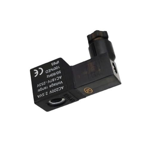 Pneumatische Luftmagnetspule, Spule, Schwarz, DC12V, DC24V, AC110V, AC220V, for 4V210-08 2V025(Led Coil 4V110,DC12V) von VZQLV