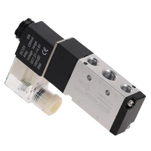Pneumatisches elektrisches Magnetventil, 5-Wege-2-Positions-Steuerung, Luft, Gas, magnetisch, 4V210-08, 12 V, 24 V, 220 V, Spulenspannung(4V210-08 w PC8-02,AC220V) von VZQLV