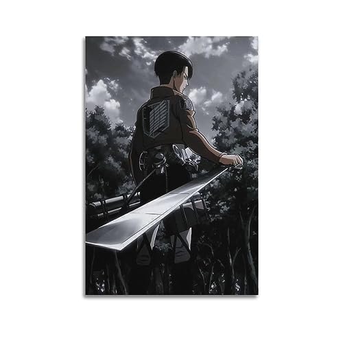VZRSQZK Anime Attack on Titan Levi Ackerman Poster, dekoratives Gemälde, Leinwand-Wandposter und Kunstdruck, modernes Familienschlafzimmer-Dekor-Poster, 40 x 60 cm von VZRSQZK