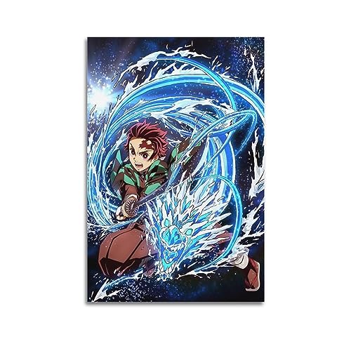 VZRSQZK Anime Demon Slayer Tanjiro Poster, dekoratives Gemälde, Leinwand-Wandposter und Kunstdruck, modernes Familienschlafzimmer-Dekor-Poster, 50 x 75 cm von VZRSQZK