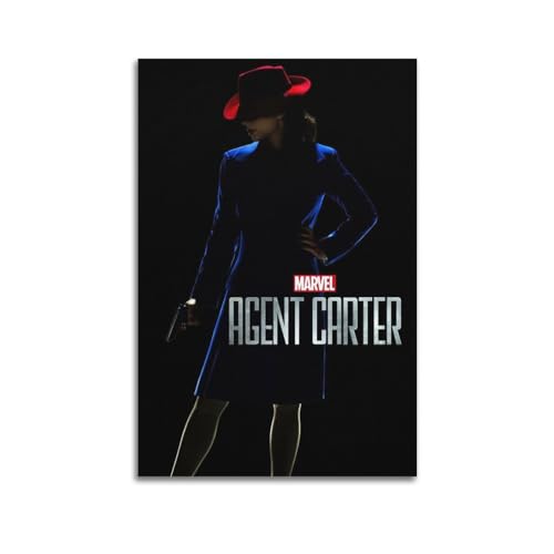 VZRSQZK Filmposter Agent Carter, dekoratives Gemälde, Leinwand-Wandposter und Kunstdruck, modernes Familienschlafzimmer-Dekor-Poster, 60 x 90 cm von VZRSQZK