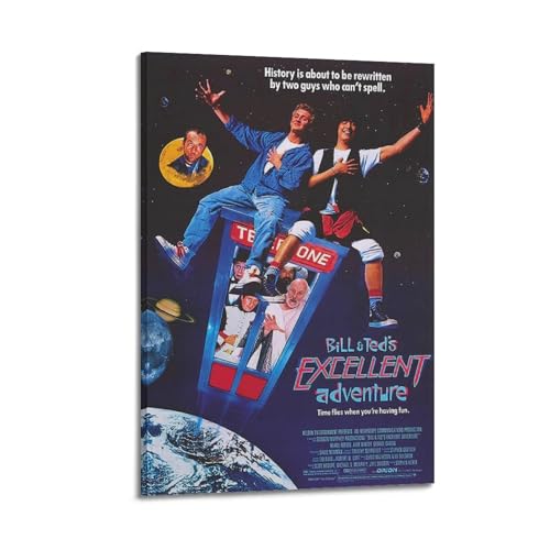 VZRSQZK Filmposter "The Adventures of Bill And Ted", dekoratives Gemälde, Leinwand-Wandposter und Kunstdruck, modernes Familienschlafzimmer-Dekor-Poster, 40 x 60 cm von VZRSQZK