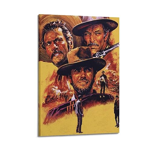 VZRSQZK Filmposter "The Good, The Bad And The Ugly", dekoratives Gemälde, Leinwand-Wandposter und Kunstdruck, modernes Familienschlafzimmer-Dekor-Poster, 40 x 60 cm von VZRSQZK