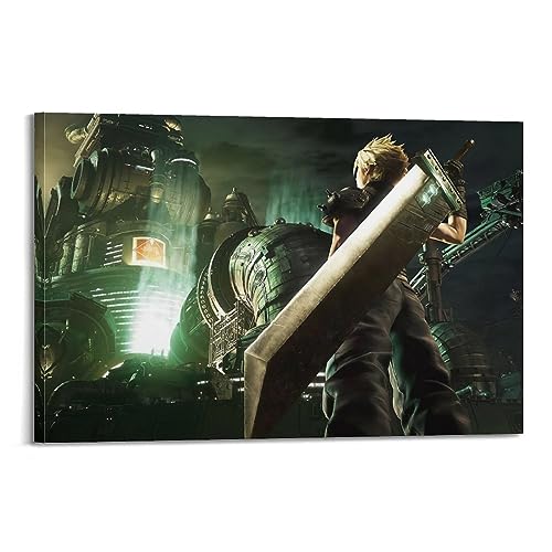 VZRSQZK Final Fantasy VII Spiel-Poster, dekoratives Gemälde, Leinwand-Wandposter und Kunstdruck, modernes Familienschlafzimmer-Dekor-Poster, 40 x 60 cm von VZRSQZK